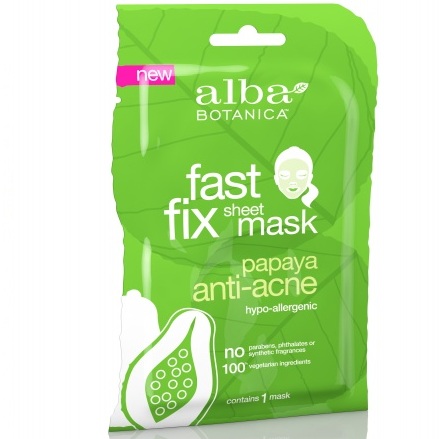 Alba Botanica    Fast Fix Papaya Anti-Acne Sheet Mask 15,    500    -,     